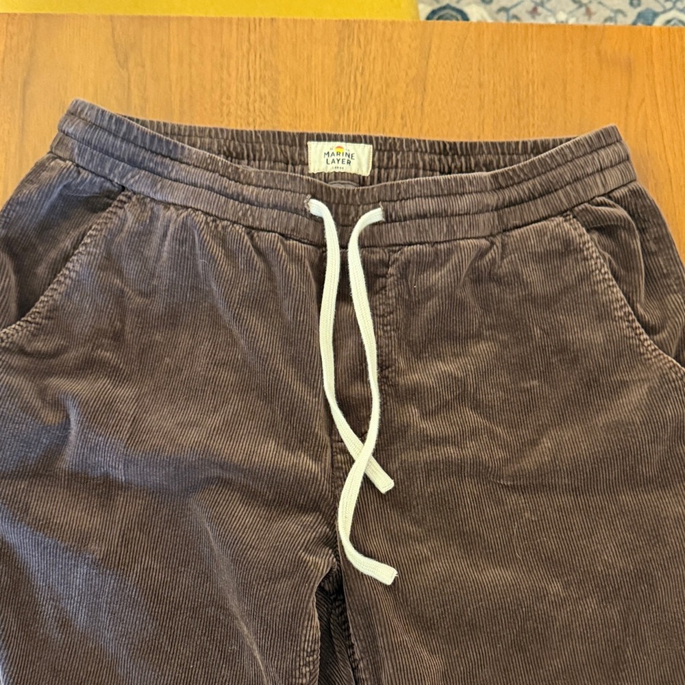Marine Layer Dark Brown Corduroy Pants